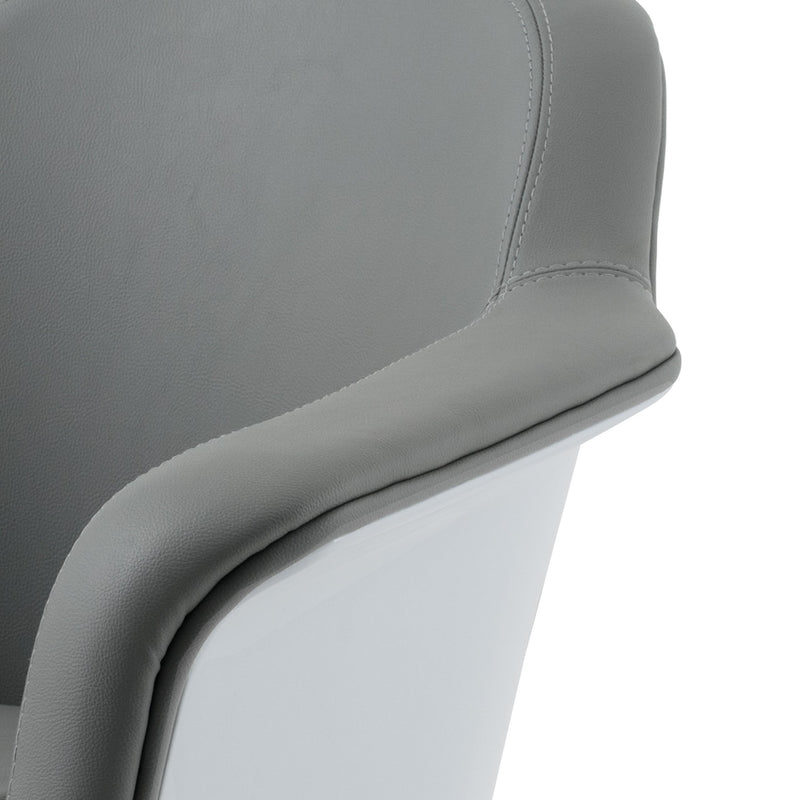 grey Leather Swivel Chair CorLiving Collection detail image by CorLiving
