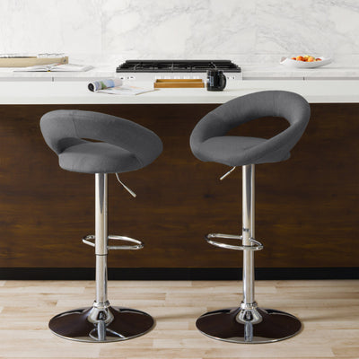 grey Adjustable Bar Stool Set of 2 CorLiving Collection lifestyle scene by CorLiving#color_grey