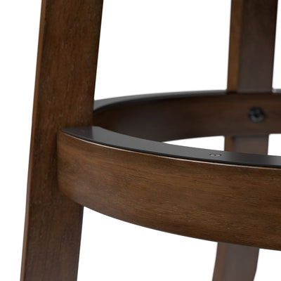black Wooden Bar Stool with Back CorLiving Collection detail image by CorLiving#color_black