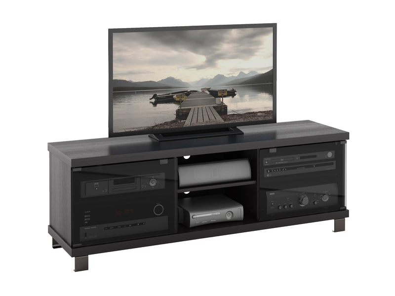 black TV Stand for TVs up to 75" Holland Collection product image by CorLiving