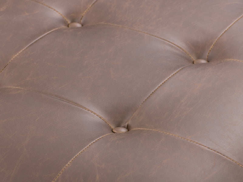 dark brown Tufted Ottoman with Storage Antonio Collection detail image by CorLiving
