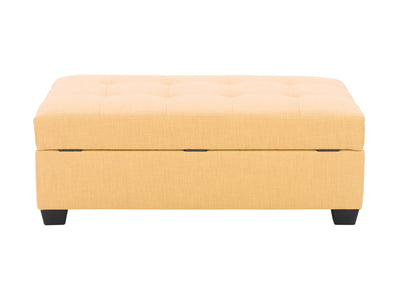 yellow Tufted Storage Bench Antonio Collection product image by CorLiving#color_antonio-yellow