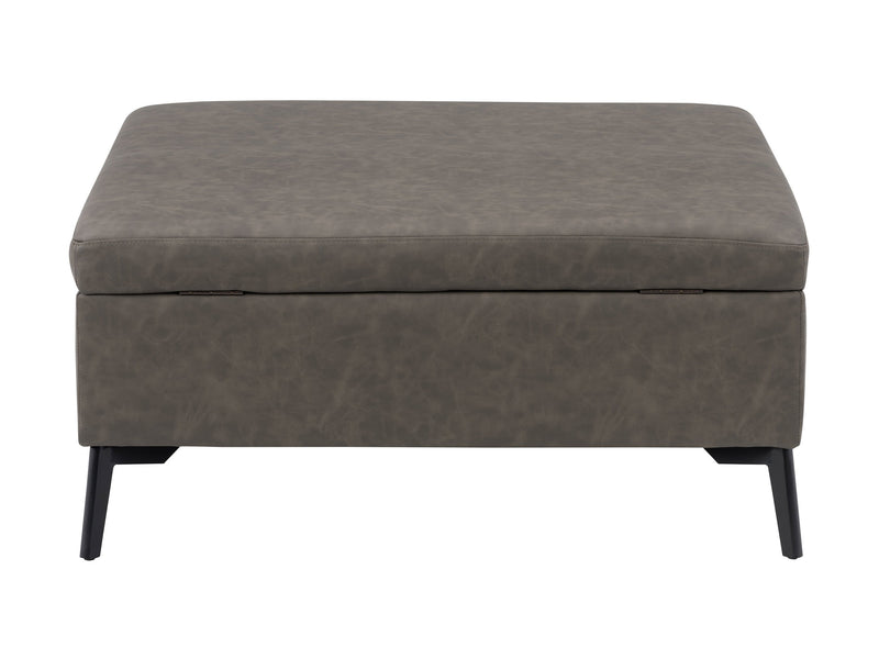 grey Mid-Century Modern Ottoman Linden Collection product image by CorLiving