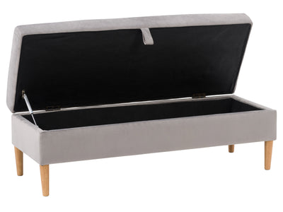 light grey Velvet Storage Bench Perry Collection product image by CorLiving#color_perry-light-grey