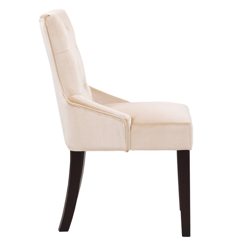 beige Velvet Accent Chairs Set of 2 Antonio Collection product image by CorLiving