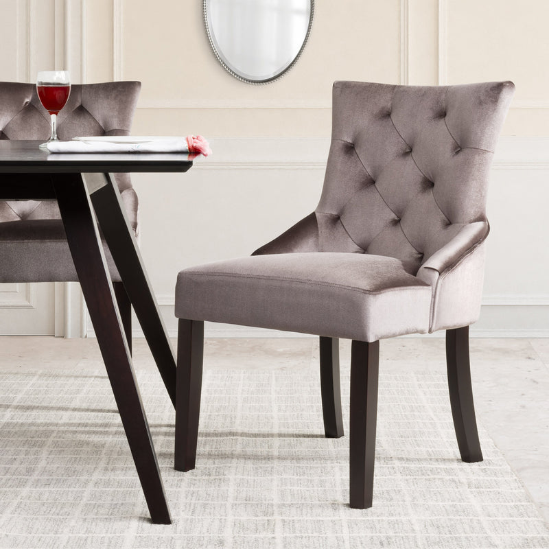 mauve Velvet Accent Chairs Set of 2 Antonio Collection lifestyle scene by CorLiving