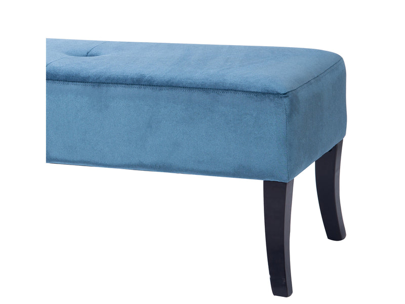 blue Velvet Bench Antonio Collection detail image by CorLiving