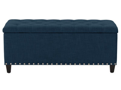 navy blue End of Bed Storage Bench Leilani Collection product image by CorLiving#color_leilani-navy-blue