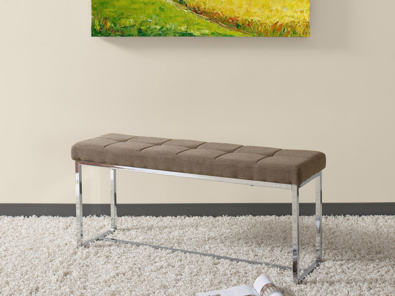 brown Narrow Entryway Bench Huntington Collection lifestyle scene by CorLiving