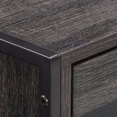 distressed carbon grey black duotone Farmhouse Console Table Joliet Collection detail image by CorLiving#color_distressed-carbon-grey-black-duotone