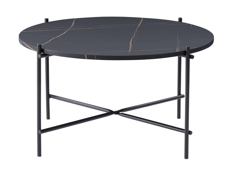 Black Round Coffee Table Adria Collection product image by CorLiving