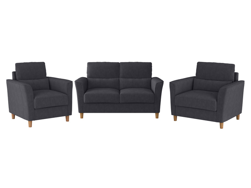 dark grey 3 Piece Living Room Set Caroline collection product image by CorLiving
