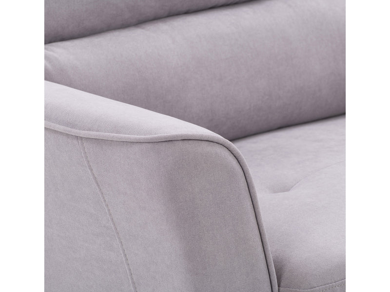 light grey 2 Seater Sofa Loveseat Caroline collection detail image by CorLiving