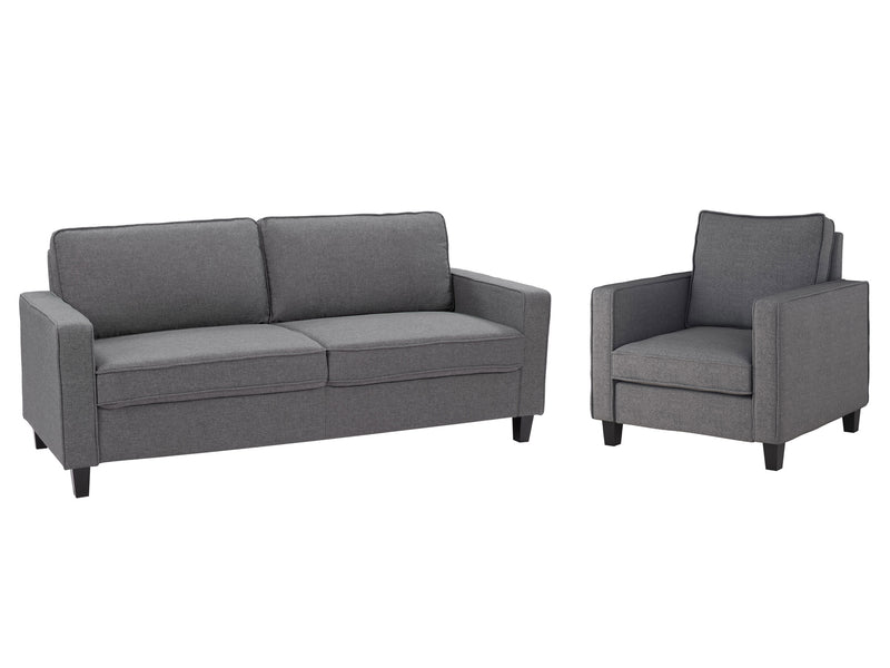 grey Sofa and Chair Set, 2 piece Georgia Collection product image by CorLiving