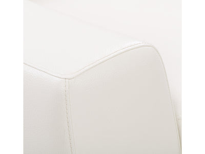 white Faux Leather Loveseat London collection detail image by CorLiving#color_white