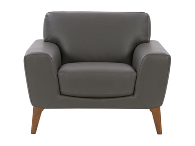 grey Faux Leather Accent Chair London Collection product image by CorLiving#color_london-grey
