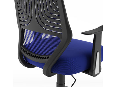 blue Mesh Office Chair Avery Collection detail image by CorLiving#color_blue-3