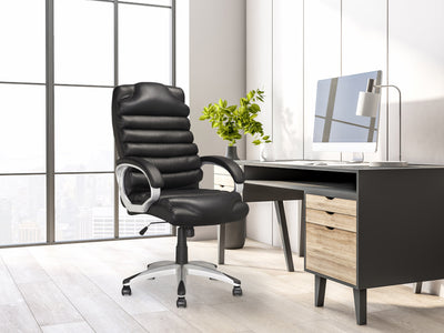 black Executive Office Chair Nolan Collection lifestyle scene by CorLiving#color_black
