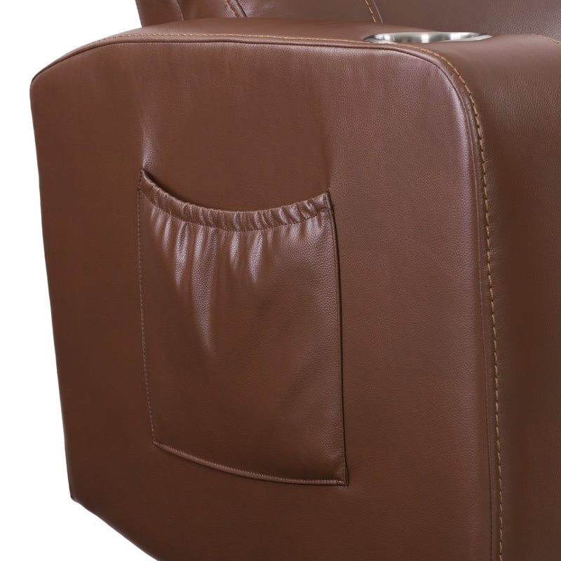 brown Power Recliner Tuscon Collection detail image by CorLiving