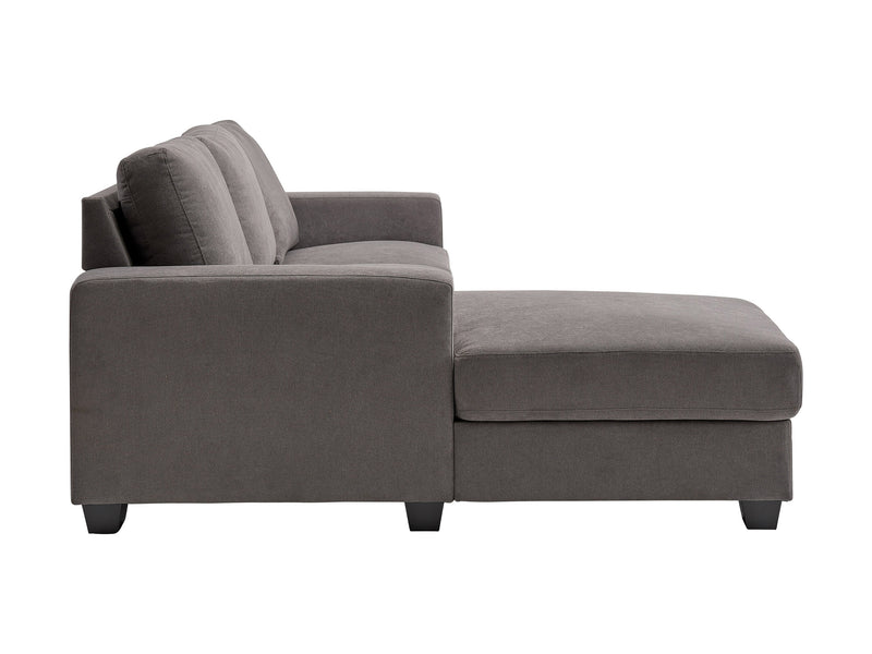 dark grey Wide Sectional Couch, Right Facing Lyon collection product image by CorLiving