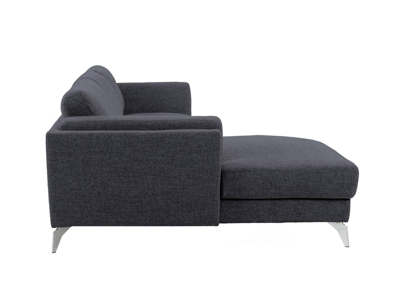 deep blue L Shaped Sofa, Left Facing Lansing Collection product image by CorLiving
