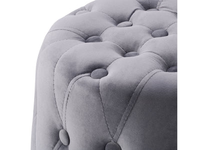grey Small Round Ottoman Lynwood Collection detail image by CorLiving#color_lynwood-grey