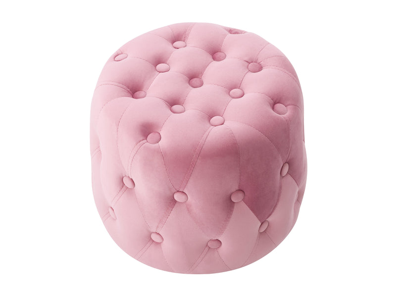 pink Small Round Ottoman Lynwood Collection product image by CorLiving