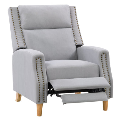 light grey Reclining Accent Chair Lynwood Collection product image by CorLiving#color_light-grey