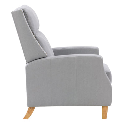 light grey Reclining Accent Chair Lynwood Collection product image by CorLiving#color_light-grey