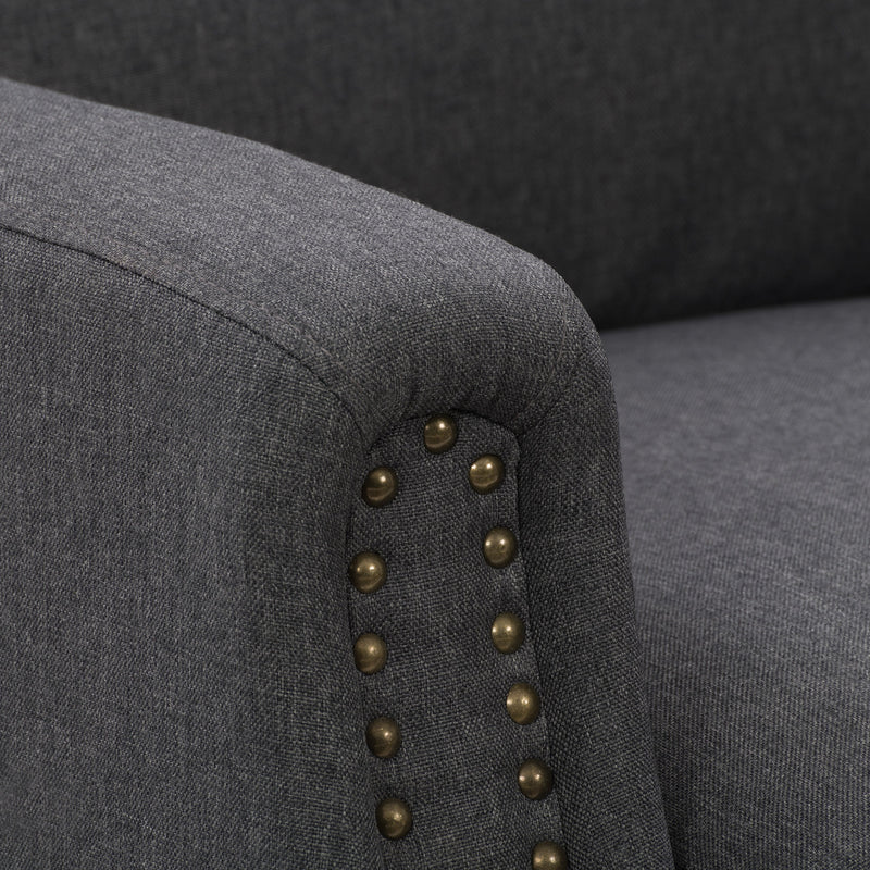 dark grey Reclining Accent Chair Lynwood Collection detail image by CorLiving
