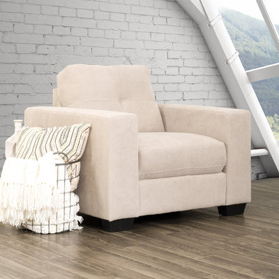 beige Brown Accent Chair Club Collection lifestyle scene by CorLiving#color_beige