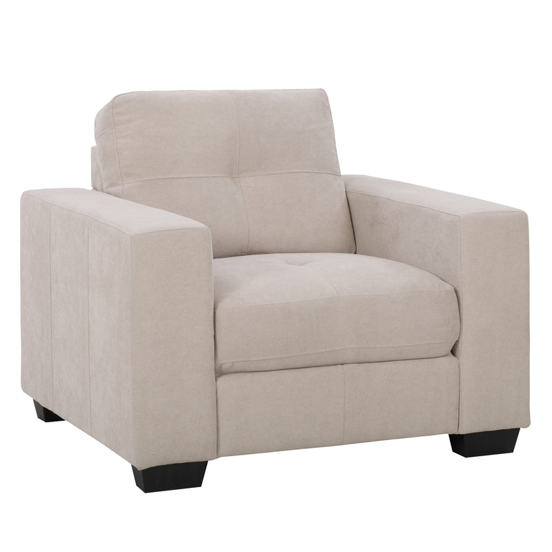 beige Brown Accent Chair Club Collection product image by CorLiving