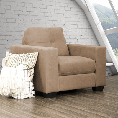 brown Brown Accent Chair Club Collection lifestyle scene by CorLiving#color_brown
