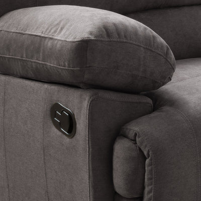 grey Extra Wide Recliner Lea Collection detail image by CorLiving#color_grey