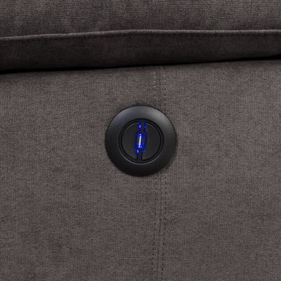 grey Recliner Chair with Remote Control Lea Collection detail image by CorLiving#color_grey