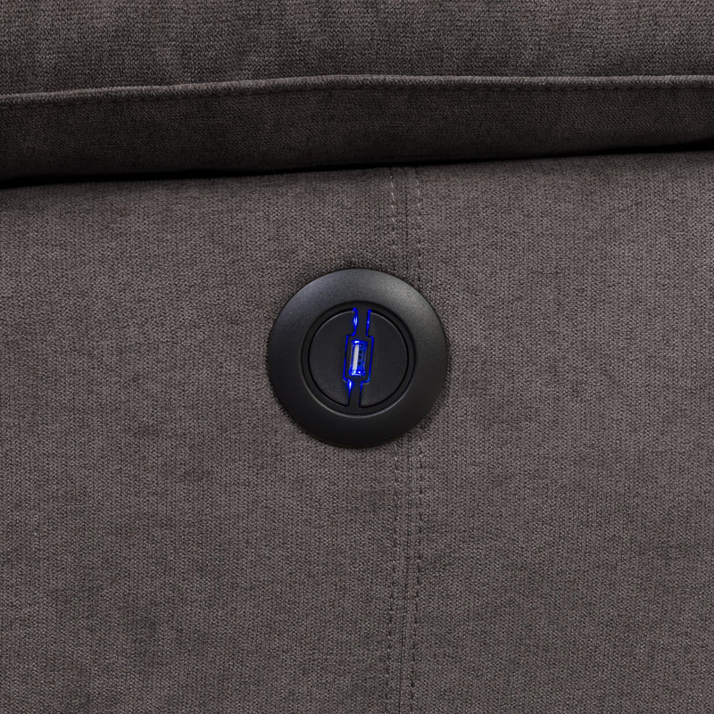 grey Recliner Chair with Remote Control Lea Collection detail image by CorLiving