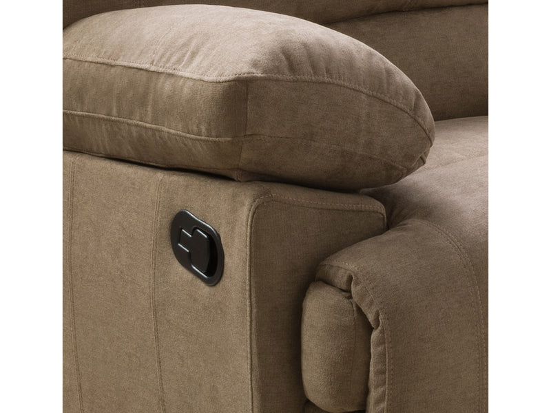 brown Reclining Loveseat Sofa Lea collection detail image by CorLiving