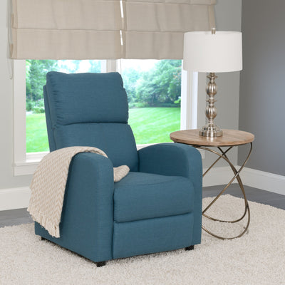 Blue Recliner Chair Moor Collection lifestyle scene by CorLiving#color_blue