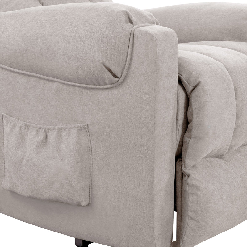 beige Power Lift Assist Recliner Dallas Collection detail image by CorLiving