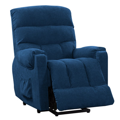 navy blue Power Lift Assist Recliner Dallas Collection product image by CorLiving#color_navy-blue