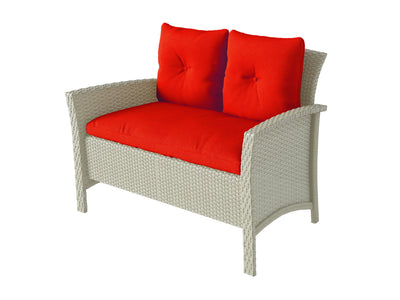 red 4 Piece Wicker Patio Set Cascade Collection product image by CorLiving#color_red