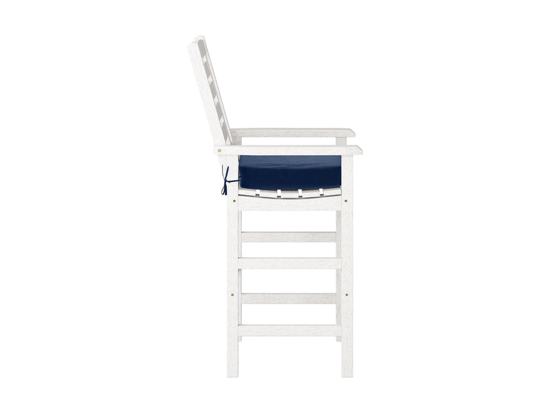 Miramar Washed White Wooden Bar Stools, Set of 2 Miramar Collection product image by CorLiving