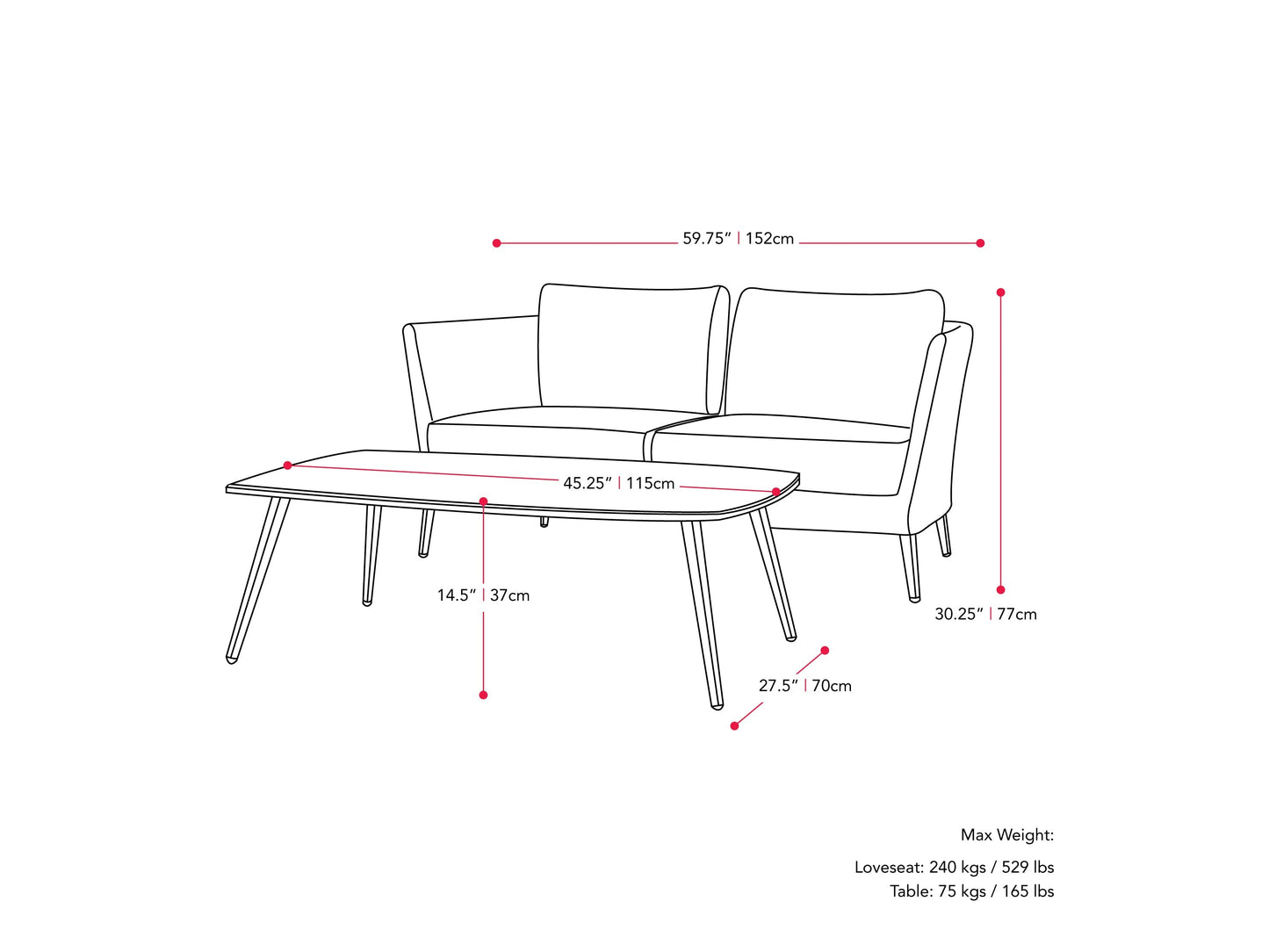 Black metal patio conversation set with four pieces, featuring a sleek modern design, comfortable gray cushions, and a durable frame. Ideal for outdoor relaxation and entertaining.
