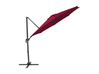 wine red offset patio umbrella, 360 degree 100 Series product image CorLiving#color_wine-red
