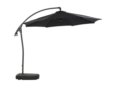 black cantilever patio umbrella with base Endure Collection product image CorLiving#color_black