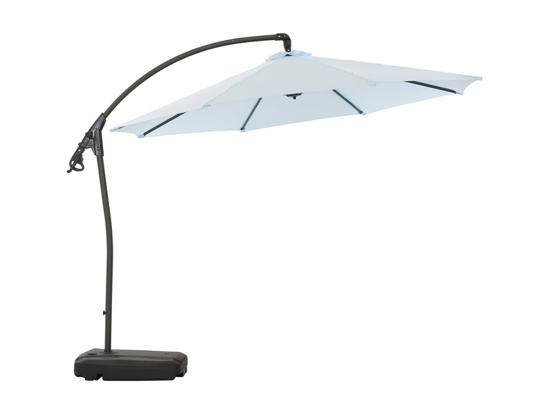 light blue cantilever patio umbrella with base Endure Collection product image CorLiving