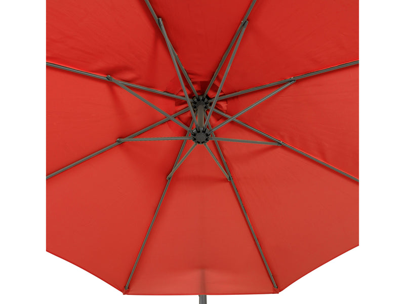 crimson red offset patio umbrella 400 Series detail image CorLiving