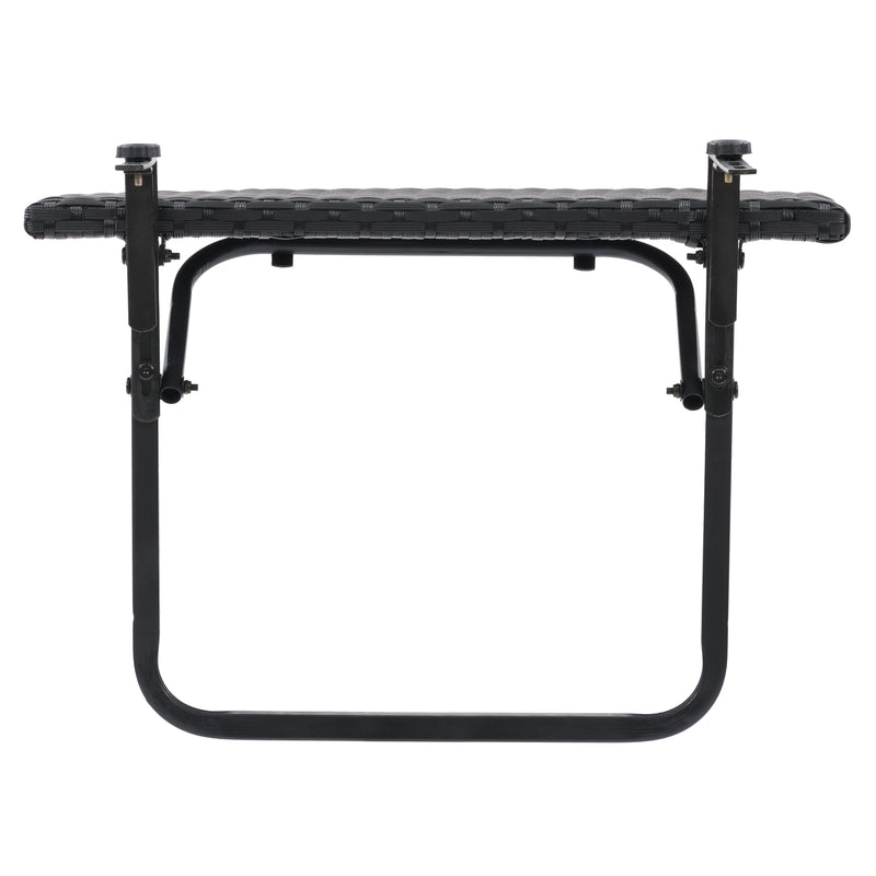 black weave Balcony Railing Table Parksville Collection product image by CorLiving