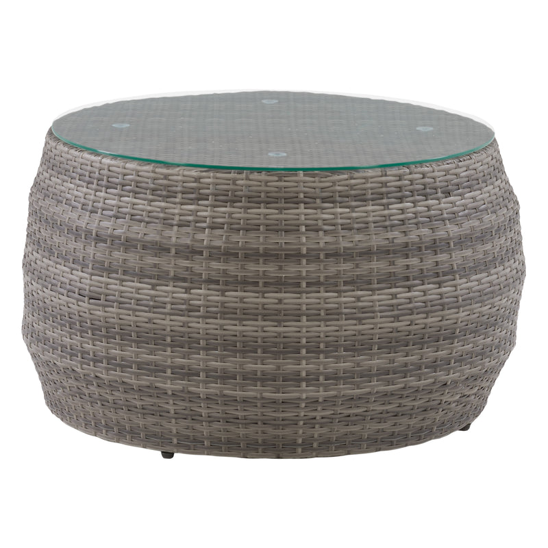 grey weave Wicker Coffee Table Parksville Collection product image by CorLiving