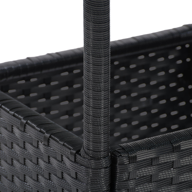 black weave Bistro Table Parksville Collection detail image by CorLiving